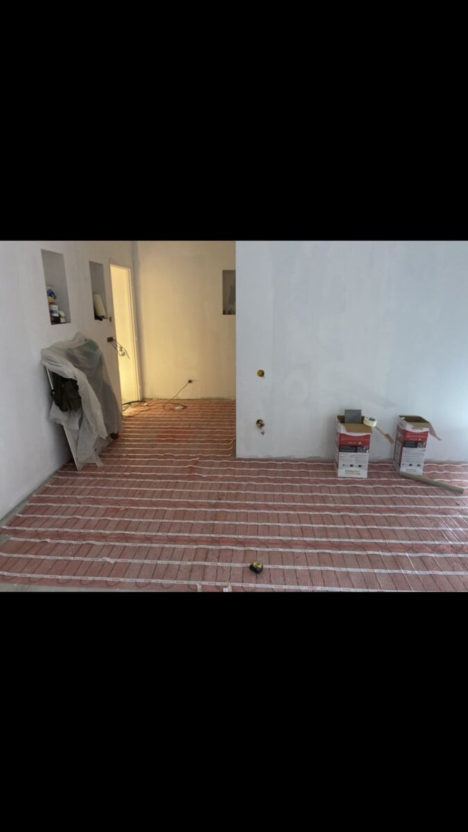 Installation de chauffage au sol
