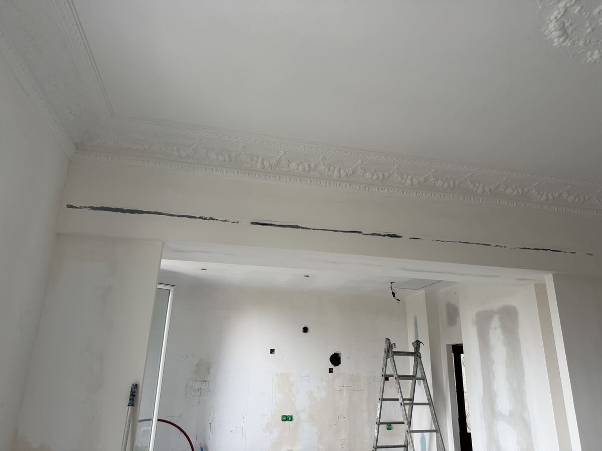 Reprise de plafond et moulures